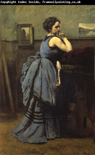 Corot Camille The lady of blue